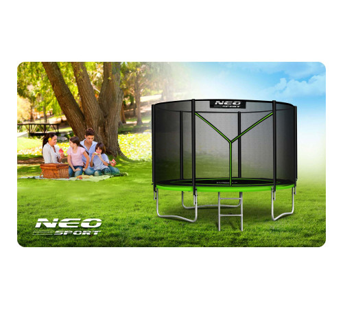 Trampolina ogrodowa 8ft/252cm z siatką zewnętrzną i drabinką Neo-Sport Trampolina ogrodowa 8ft/252cm z siatką zewnętrzną i drabinką Neo-Sport