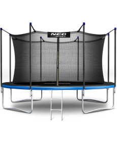 Батут Neo-Sport NS-15W241 із внутрішньою сіткою 15 футів 465 см, чорно-синій