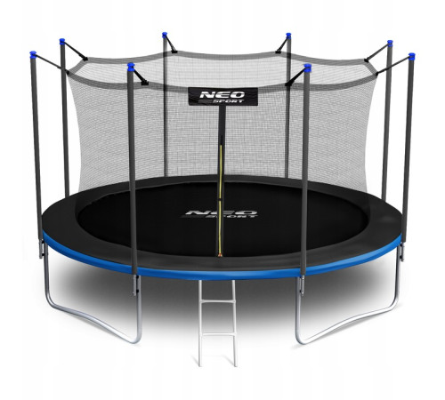 Батут Neo-Sport NS-15W241 із внутрішньою сіткою 15 футів 465 см, чорно-синій
