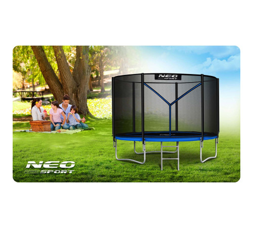 Trampolina ogrodowa 8ft/252cm z siatką zewnętrzną i drabinką Neo-Sport Trampolina ogrodowa 8ft/252cm z siatką zewnętrzną i drabinką Neo-Sport
