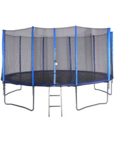 Trampolina Czarno-Niebieska Ogrodowa Z Siatką