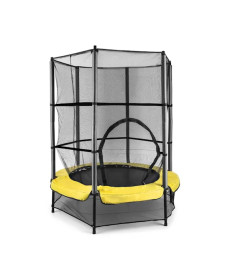 Батут KLARFIT Rocketkid з внутрішньою сіткою 140 см жовтий    