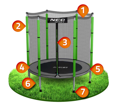 Trampolina ogrodowa dla dzieci 140 cm 4,5ft Neo-Sport