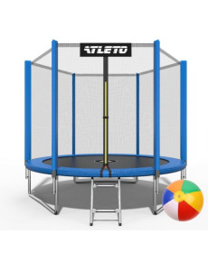 Батут Atleto 42400454 з зовнішньою сіткою 312 см синій