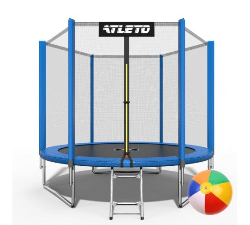 Батут Atleto 42400454 з зовнішньою сіткою 312 см синій Батут Atleto 42400454 з зовнішньою сіткою 312 см синій