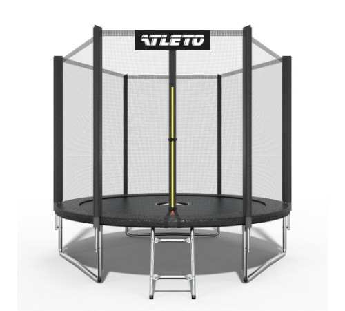 Батут Atleto 42400455 з зовнішньою сіткою 312 см чорний Батут Atleto 42400455 з зовнішньою сіткою 312 см чорний