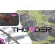 Батут THUNDER OUTSIDE PRO з зовнішньою сіткою 8 футів 244 см чорно-рожевий