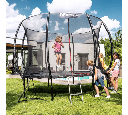 Батут CORNILLEAU SPRINGCARE 311083 з зовнішньою сіткою 244 см чорний Батут CORNILLEAU SPRINGCARE 311083 з зовнішньою сіткою 244 см чорний