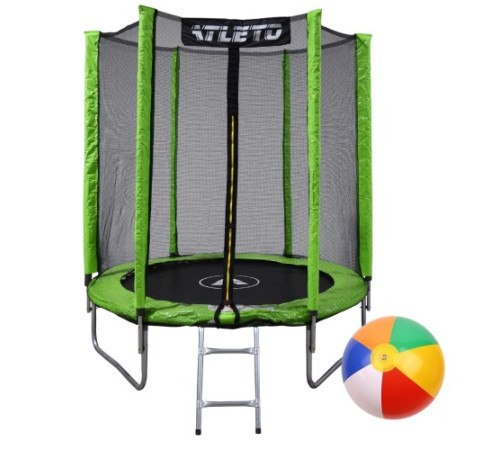 Батут Atleto 424004546 з зовнішньою сіткою 183 см зелений Батут Atleto 424004546 з зовнішньою сіткою 183 см зелений
