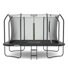 Батут Zipro Jump Pro Quadro з внутрішньою сіткою 8 х 12 футів 366 x 244 см чорний