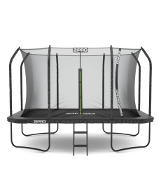 Батут Zipro Jump Pro Quadro з внутрішньою сіткою 8 х 12 футів 366 x 244 см чорний