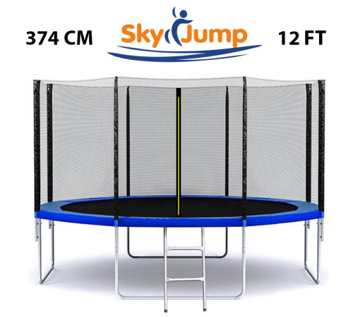 Батут SkyJump 12 фт., 374 см із захисною сіткою та волосінню