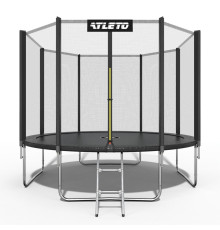 Батут Atleto 42400491 з зовнішньою сіткою 435 см чорний