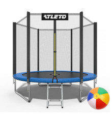 Батут Atleto 20000601 з зовнішньою сіткою 183 см синій