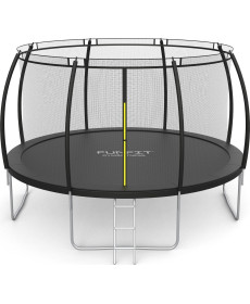Батут Funfit 3121 з зовнішньою сіткою 12 футів 374 см чорний