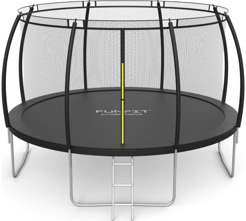 Батут Funfit 3121 з зовнішньою сіткою 12 футів 374 см чорний