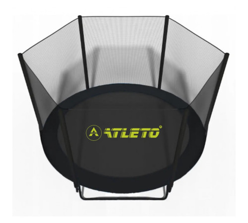 Батут Atleto 42400582 з зовнішньою сіткою 252 см чорний Батут Atleto 42400582 з зовнішньою сіткою 252 см чорний