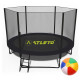 Батут Atleto 42400582 з зовнішньою сіткою 252 см чорний