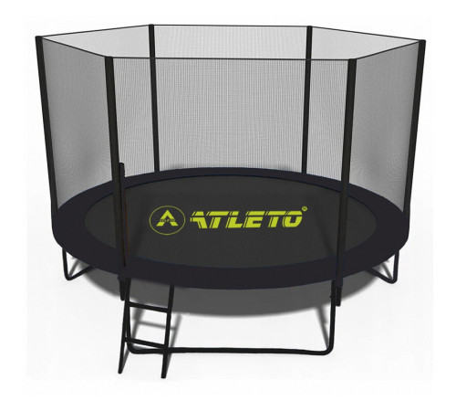 Батут Atleto 42400582 з зовнішньою сіткою 252 см чорний Батут Atleto 42400582 з зовнішньою сіткою 252 см чорний