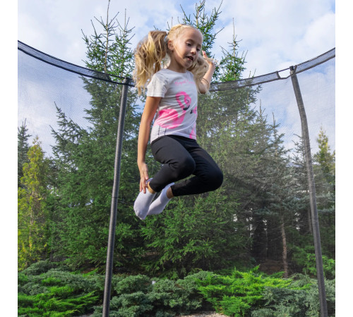 Батут THUNDER INSIDE ELITE з внутрішньою сіткою 16 футів 488 чорний