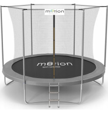 Батут Motion Sport Line OM-710115 з внутрішньою сіткою 10 футів 305 см чорно-сірий