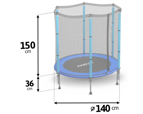 Батут садовий для дітей 140 см/ 4,5 футів Neo-Sport