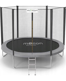 Батут Jumi Motion Sport Line OM-710214 з зовнішньою сіткою 8,5 футів 252 см сірий