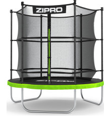 Батут Zipro Jump Pro з внутрішньою сіткою 6 футів 183 см чорно-зелений
