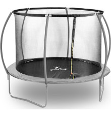 Батут Gymrex GR-TR02 з внутрішньою сіткою 10 футів 305 см чорно-сірий