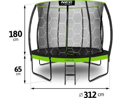 Садовий батут Neo-Sport NS-10C221 з внутрішньою сіткою 10 FT 312 см