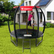 Батут inSPORTline Flea PRO з внутрішньою сіткою 183 см чорний