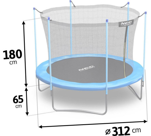 Садовий батут Neo-Sport NS-10W181 з внутрішньою сіткою 10 FT 312 см