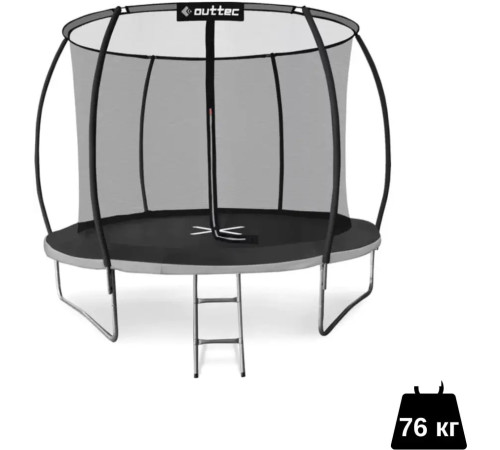Батут OUTTEC Pumpkin з внутрішньою сіткою 12 футів 374 см чорно-сірий Батут OUTTEC Pumpkin з внутрішньою сіткою 12 футів 374 см чорно-сірий