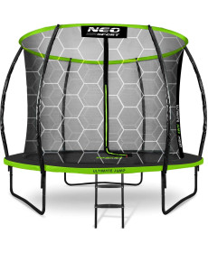 Батут Neo-Sport NS-08C221 з внутрішньою сіткою 8 футів 252 см чорно-зелений