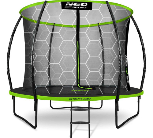 Батут Neo-Sport NS-08C221 з внутрішньою сіткою 8 футів 252 см чорно-зелений Батут Neo-Sport NS-08C221 з внутрішньою сіткою 8 футів 252 см чорно-зелений