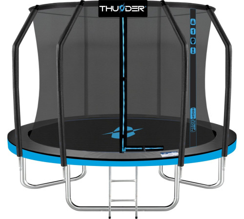 Батут THUNDER INSIDE ELITE з внутрішньою сіткою 8 футів 255 см чорно-блакитний Батут THUNDER INSIDE ELITE з внутрішньою сіткою 8 футів 255 см чорно-блакитний