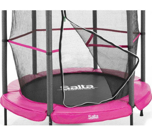 Батут Salta Junior з внутрішньою сіткою 4,5 футів 140 см чорно-рожевий Батут Salta Junior з внутрішньою сіткою 4,5 футів 140 см чорно-рожевий