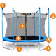 Батут SunActive TR 12FT-2 з внутрішньою сіткою 12 футів 374 см блакитний