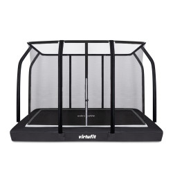 Батут VIRTUFIT з внутрішньою сіткою 213 x 305 см чорно-білий