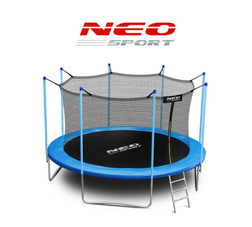 Батут Neo-Sport з внутрішньою сіткою 15 футів 465 см блакитний