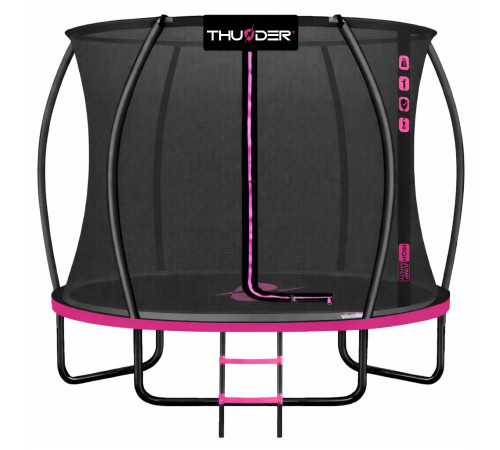 Батут THUNDER INSIDE ULTRA з внутрішньою сіткою 10 футів 305 см чорно-рожевий