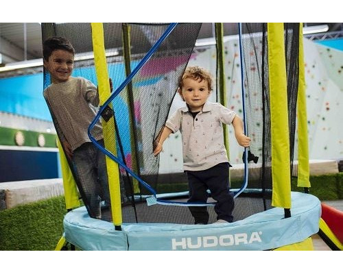 Садовий батут Hudora Safety з внутрішньою сіткою 4,5 FT 140 см