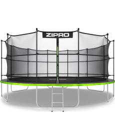 Батут Zipro Jump Pro з внутрішньою сіткою 16 футів 496 см чорно-зелений
