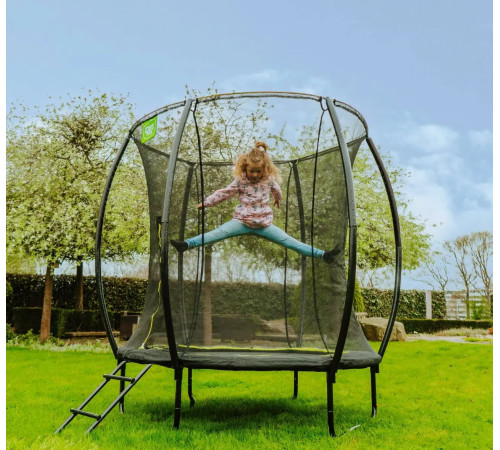 Батут EXIT Silhouette з зовнішньою сіткою 183 см рожевий