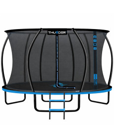Батут THUNDER INSIDE ULTRA з внутрішньою сіткою 14 футів 427 см чорно-блакитний