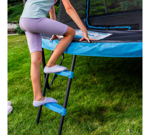 Батут THUNDER INSIDE ULTRA з внутрішньою сіткою 14 футів 427 см чорно-блакитний