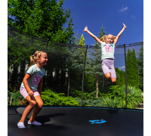 Батут THUNDER INSIDE ULTRA з внутрішньою сіткою 14 футів 427 см чорно-блакитний