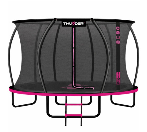 Батут THUNDER INSIDE ULTRA з внутрішньою сіткою 14 футів 427 см чорно-рожевий