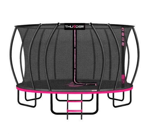 Батут THUNDER INSIDE ULTRA з внутрішньою сіткою 16 футів 488 см чорно-рожевий