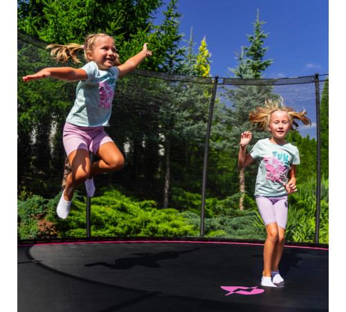 Батут THUNDER INSIDE ULTRA з внутрішньою сіткою 16 футів 488 см чорно-рожевий